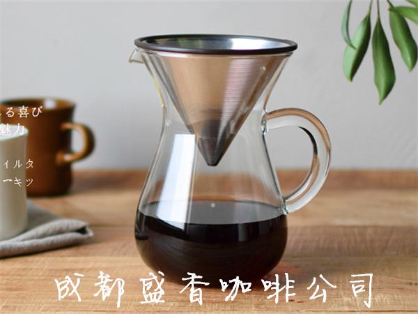 日本进口 KINTO carat 手冲咖啡壶套装 金属滤网+